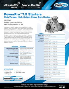 PowerPro™ 7.5 Starter Spec Flyer