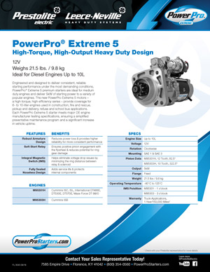 PowerPro Extreme 5 Specs Flyer